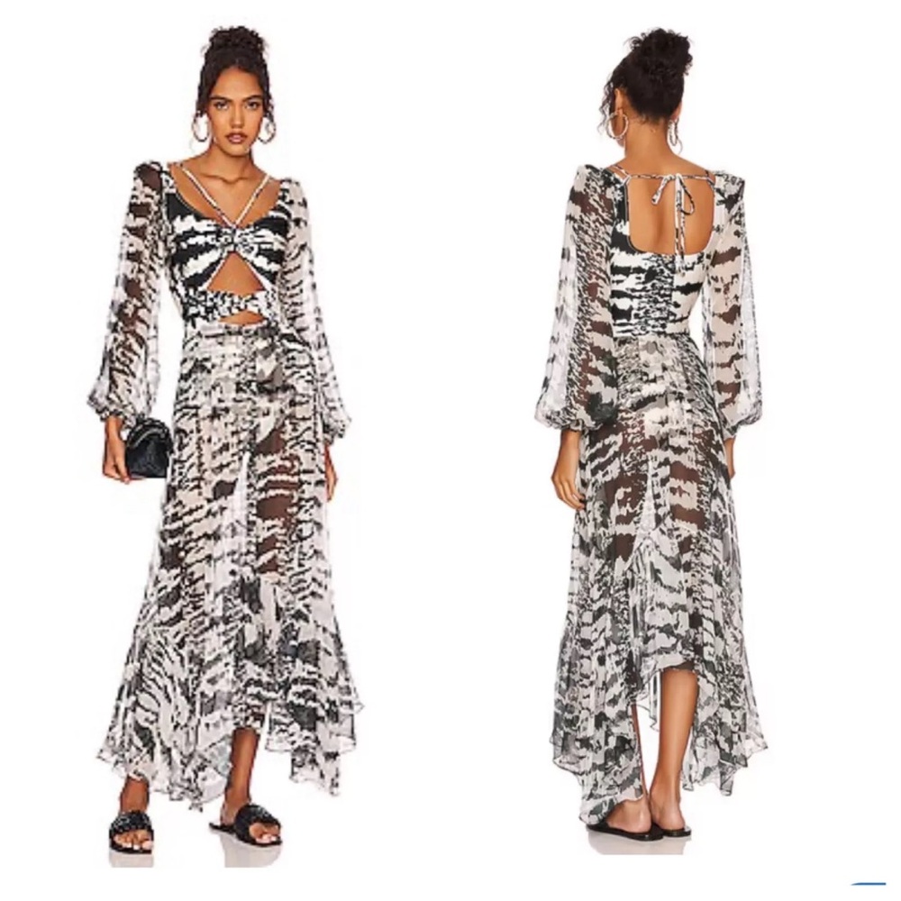 *SOLD* PatBO x Alessandra Ambrosio Black White Dress